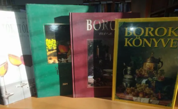 Expressz kézbesítés 4 db-os Boros pakk: A tőkétől a pohárig: Amit a szőlőről, borról tudni érdemes + Borok könyve + Borok világa + Magyar borok évkönyve 2004