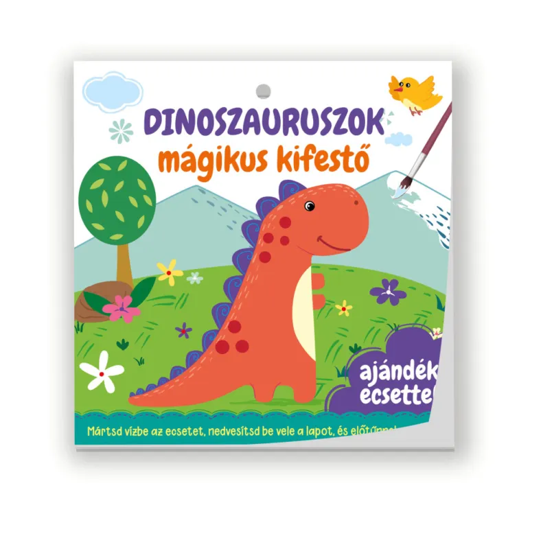 Biztonságos fizetés Dinoszauruszok - mágikus kifestő - ajándék ecsettel