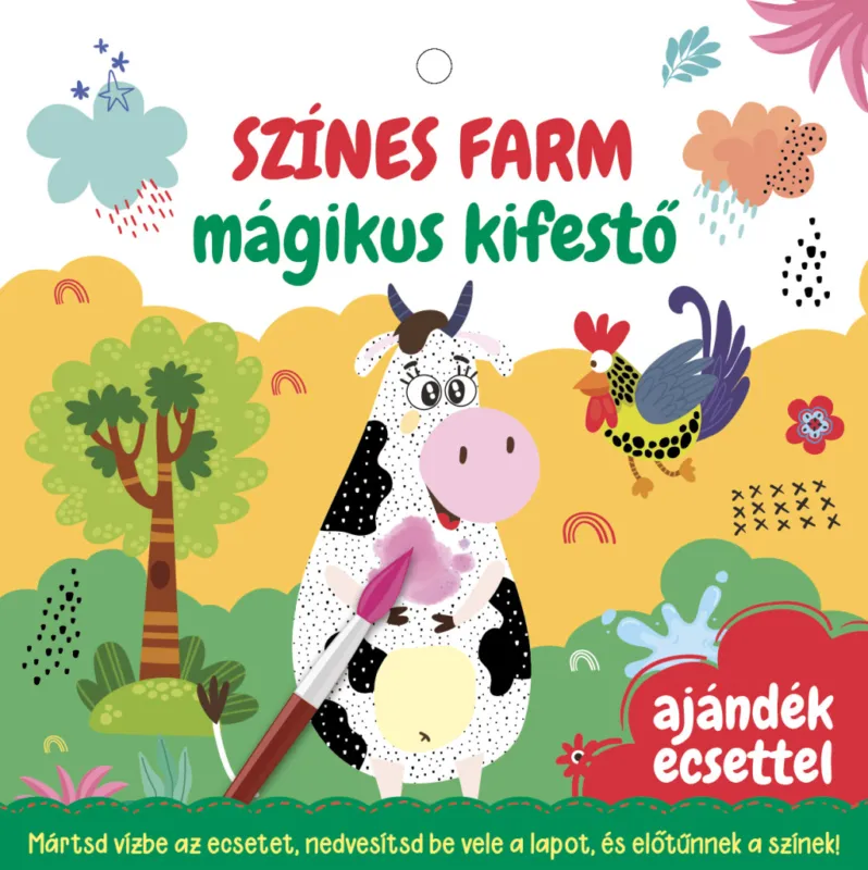 Színes farm - mágikus kifestő - ajándék ecsettel Szuper ajánlat