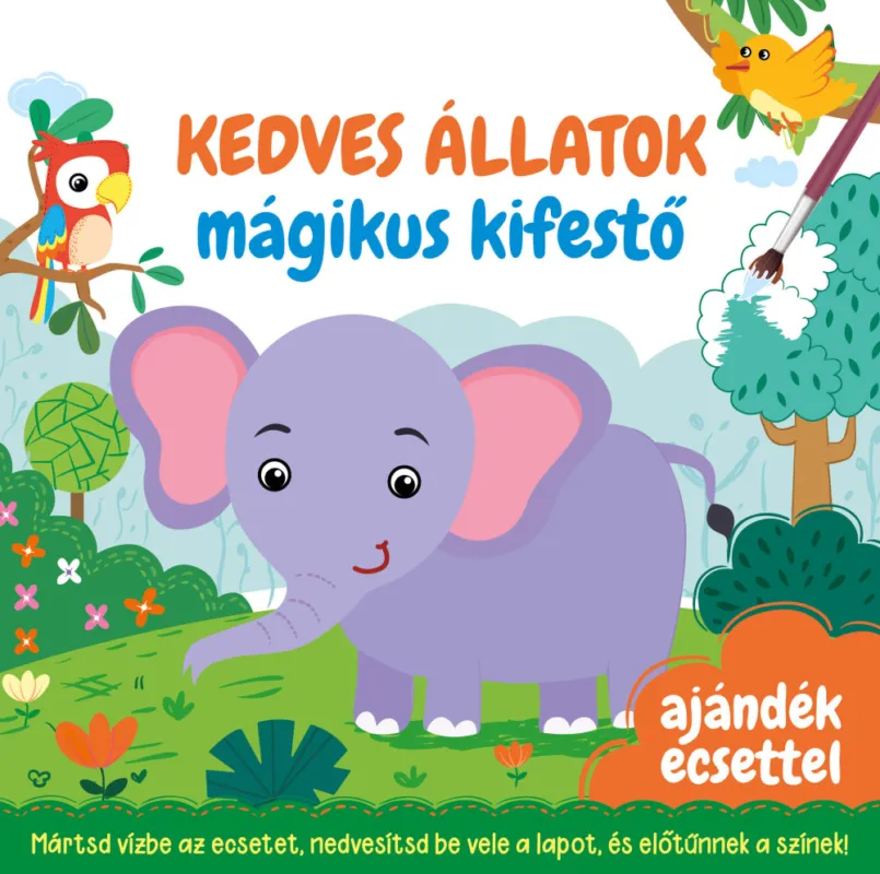 Biztonságos vásárlás Kedves állatok - mágikus kifestő - ajándék ecsettel
