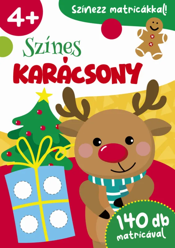 Színes karácsony 140 db matricával Kiárusítás
