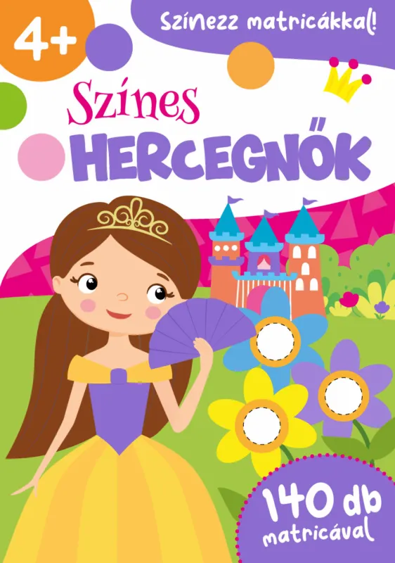Színes hercegnők 140 db matricával Expressz szállítás