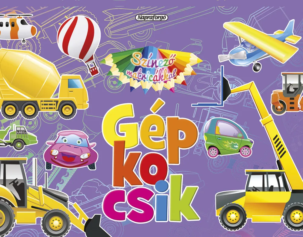 Akció Színező matricákkal - Gépkocsik