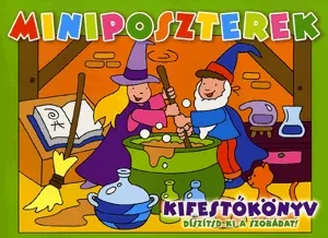 Miniposzterek - Kifestőkönyv (zöld) Azonnali szállítás