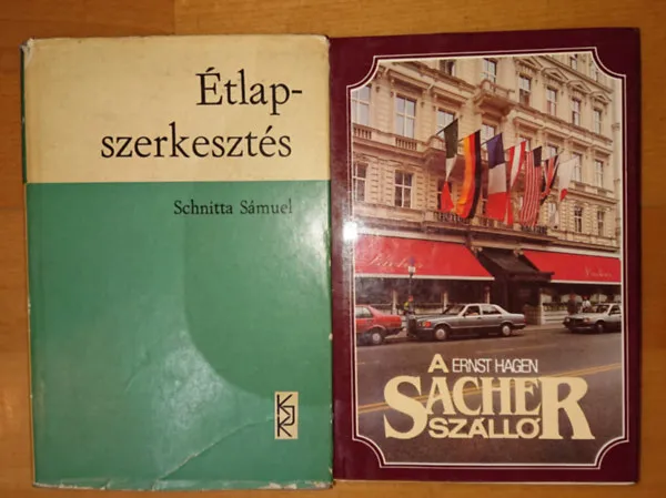 Népszerű 2 db a vendéglátással foglalkozó könyv: Étlapszerkesztés, A Sacher szálló
