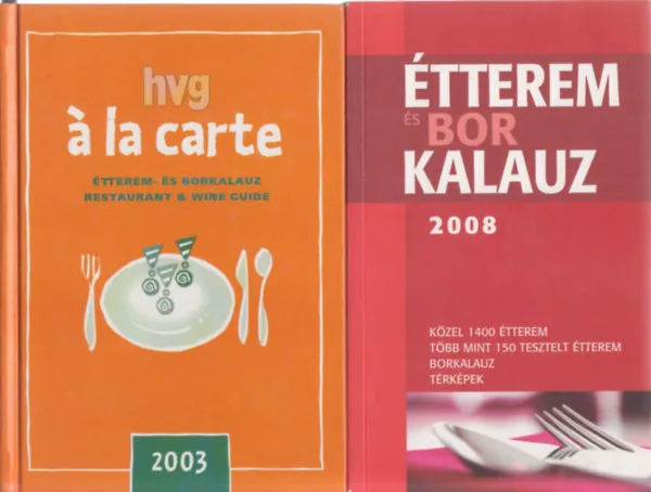 Korlátozott ajánlat 2 db. étterem- és borkalauz (2003 + 2008)