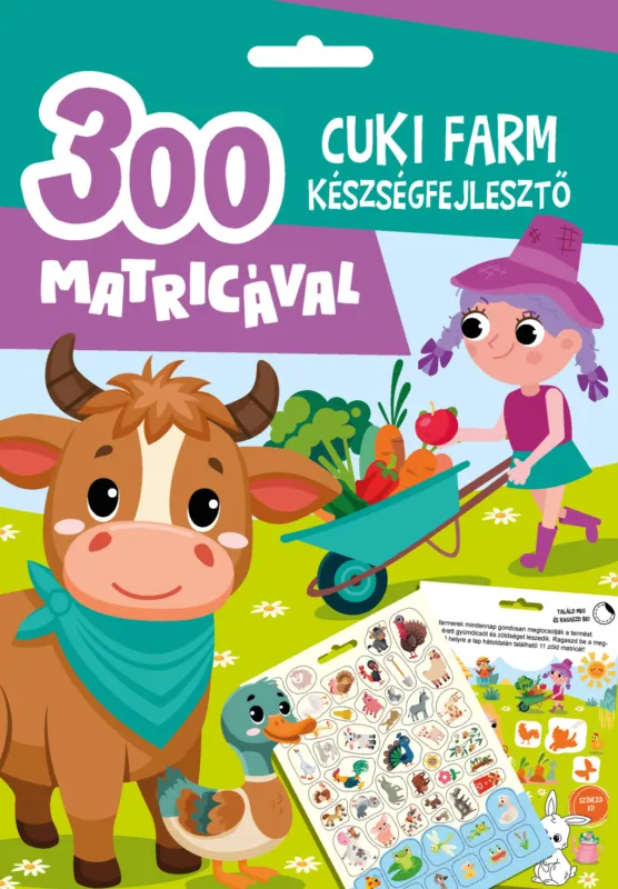 Cuki farm készségfejlesztő - 300 matricával Olcsóbb