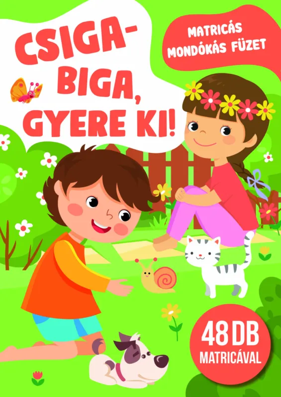 Csiga-biga gyere ki! - matricás mondókás füzet Azonnali szállítás
