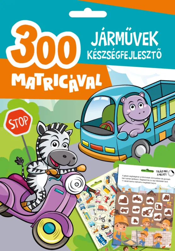 Biztonságos fizetés Járművek készségfejlesztő - 300 matricával