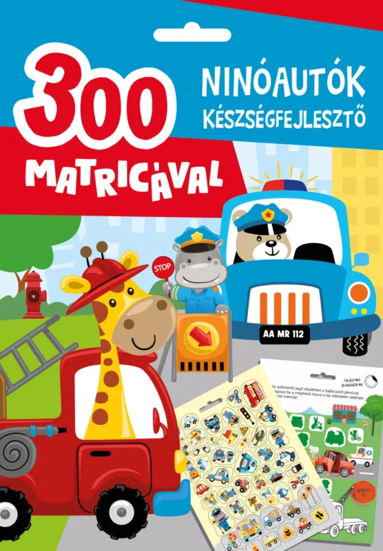 Csak ma Ninóautók készségfejlesztő - 300 matricával