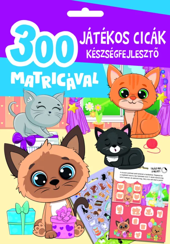 Újdonság Játékos cicák készségfejlesztő 300 matricával