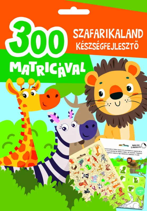 Szafarikaland készségfejlesztő - 300 matricával Szuper ajánlat