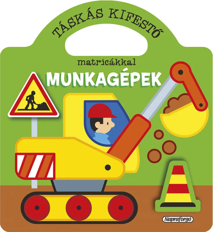 Táskás kifestő matricákkal - Munkagépek Különleges ajánlat