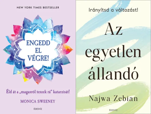 2 db önfejlesztő könyv: Az egyetlen állandó + Engedd el végre! Bestseller
