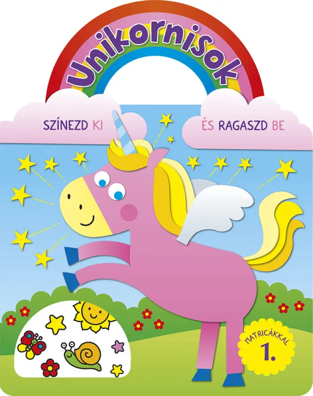 Unikornisok - Színezd ki és ragaszd be matricákkal 1. Akció