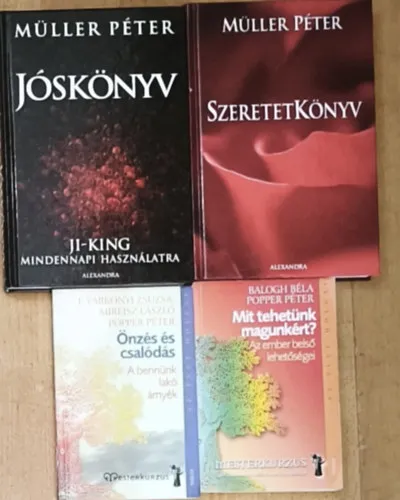 4db önismerettel, társas kapcsolatokkal összefüggő könyv - Önzés és csalódás-A bennünk lakó árnyék, Mit tehetünk magunkért?-Az ember belső lehetőségei, Szeretetkönyv, Jóskönyv Szuper ajánlat