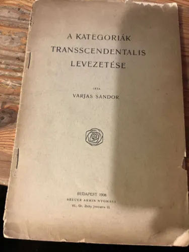 A kategóriák transscendentális levezetése Végkiárusítás