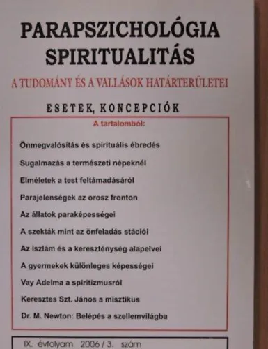 Parapszichológia-Spiritualitás 2006/3. Expressz szállítás