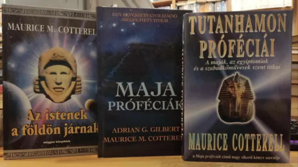 2 db spirituális téma: Az istenek a földön járnak + Maja próféciéák + Tutanhamon próféciái Szuper akció