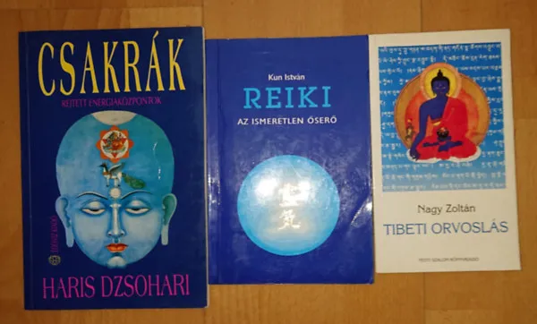 Kedvezmény 3 könyv a keleti tanokról: Tibeti orvoslás, Reiki -az ismeretlen őserő, Csakrák