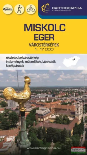 Olcsó Miskolc, Eger várostérkép 1:17 000 / 1:12 500