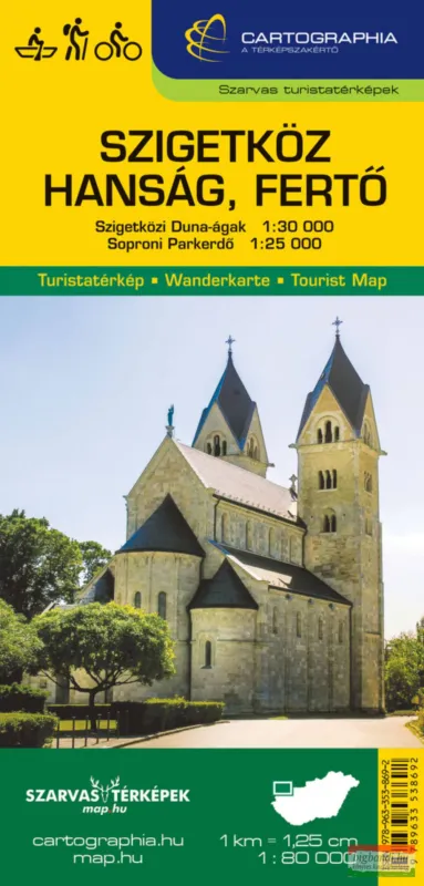 Legkelendőbb Szigetköz, Hanság, Fertő kerékpáros-, vízisport- és turistatérkép