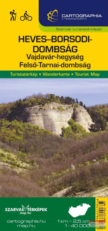 Szuper ajánlat Heves-Borsodi-dombság, Vajdavár-hegység, Felső-Tarnai-dombság 1:40 000