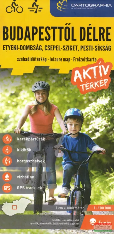 Budapesttől délre aktív térkép 1:100 000 Szuper akció