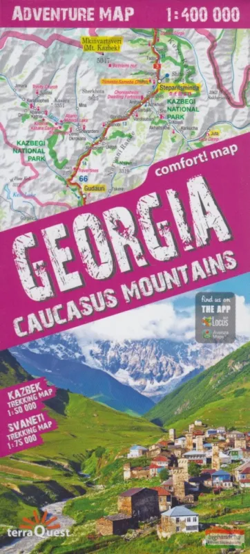 Grúzia és a Kaukázus-hegység adventure térkép Akciós ár