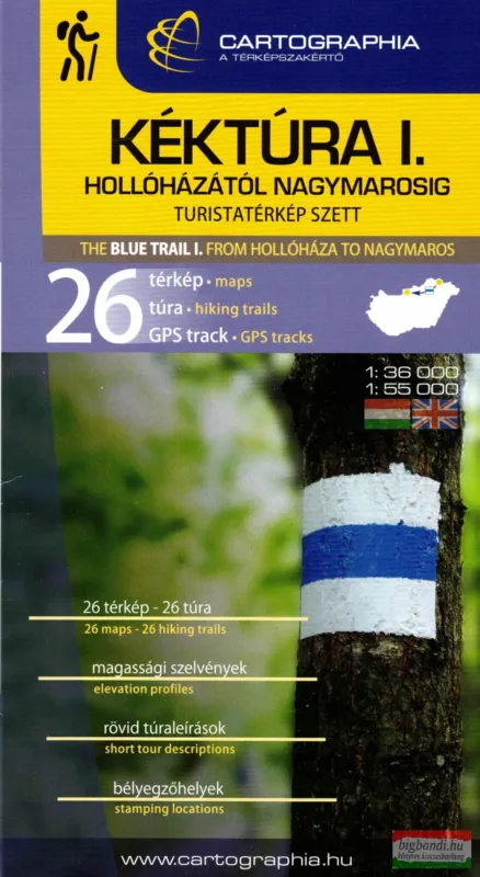Kéktúra I. turistatérkép szett (Északi-középhegység) - (Hollóháza - Nagymaros) Azonnali szállítás