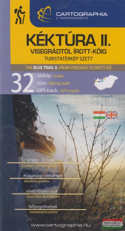 Expressz szállítás Kéktúra II. turistatérkép szett (Dunántúl, Nyugat-Magyarország) – Visegrád–Írott-kő