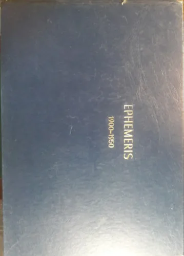 Legkelendőbb The Concise Planetary Ephemeris for 1900 to 1950 A.D. at Midnight