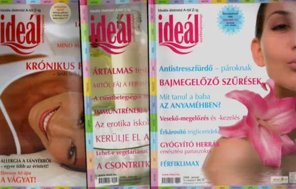 Végkiárusítás Ideál Reforméletmód-magazin 2008/1-12. - (teljes évfolyam.)