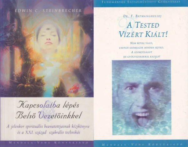 2 db Mandala-Véda könyv: A tested vízért kiált! + Kapcsolatba lépés Belső Vezetőinkkel - A jelenkor spirituális beavatottjainak kézikönyve és a XXI. század szakrális technikái Újdonság