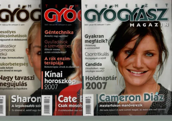 Természetgyógyász magazin 2007/1-12. (teljes évfolyam számonként.) Vedd meg most