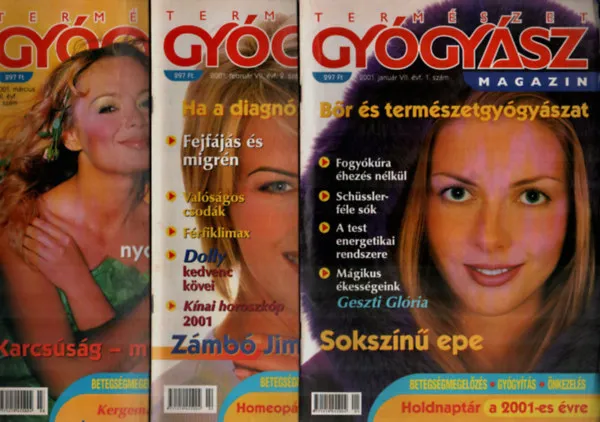 Természetgyógyász magazin 2001/1-12. (teljes évfolyam számonként.) Vedd meg most