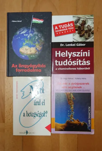 Újdonság 4 gyógyszerszkeptikus könyv: Helyszíni tudósítás a vitaminellenes háborúból, MIt árul el a betegséged?, Ha már a gyógyszerek nem segítenek..., Az öngyógyítás forradalma