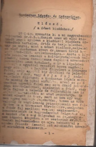 Nézd meg most Mazdaznan Légzés- és Egészségtan (kézirat, gépelt példány, ritka mű)