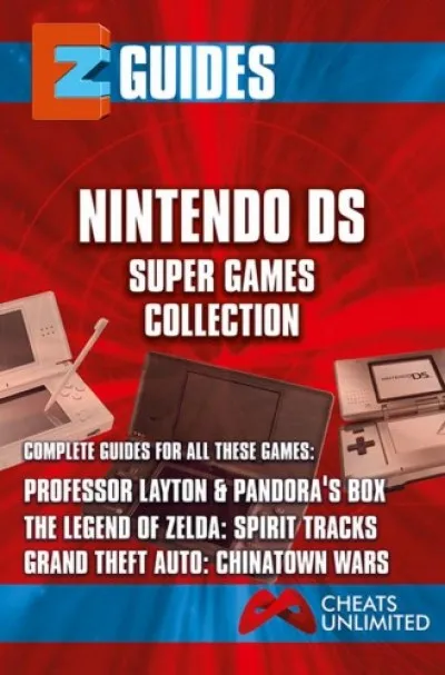 Kiárusítás The Nintendo DS Super Games Edition - proffessor layton & pandoras box , the legend of zelda spirit tracks, grand theft auto - chinatown wars
