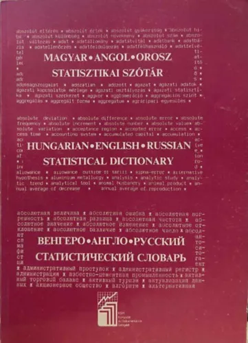 Szuper ajánlat Magyar-angol-orosz statisztikai szótár