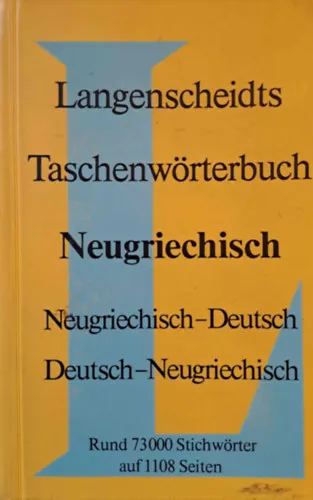 Langenscheidts Taschenwörterbuch Neugriechisch-Deutsch Deutsch-Neugriechisch Nézd meg most