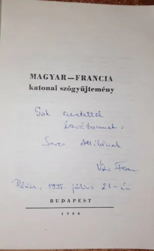 magyar francia katonai szógyüjtemény Rendeld meg most