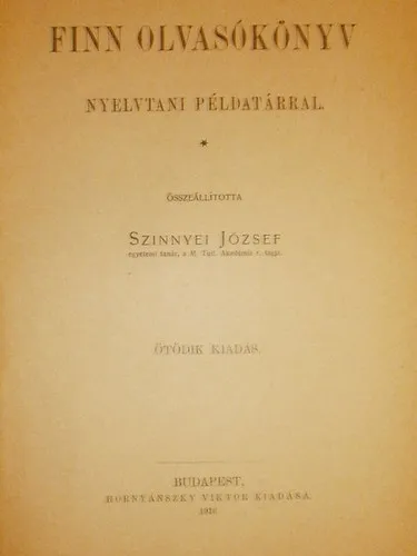 Prémium Finn olvasókönyv (nyelvtani példatárral)- Finnugor kézikönyvek II.