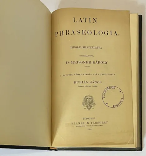 Kiárusítás Latin phraseologia iskolai használatra