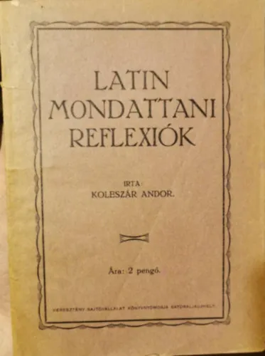 Latin mondattani reflexiók Olcsó