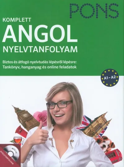 PONS - Komplett angol nyelvtanfolyam - Tankönyv, hanganyag és online feladatok Olcsó