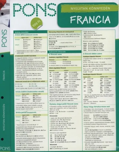 Prémium PONS Nyelvtan könnyedén - Francia