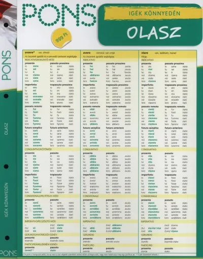 Exkluzív ajánlat PONS Igék könnyedén - Olasz