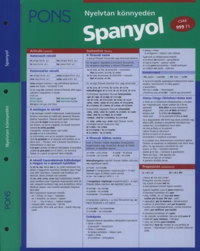 Pons Nyelvtan könnyedén - Spanyol Gyors kiszállítás
