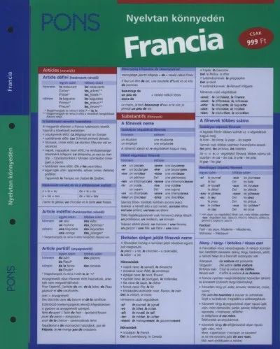 Pons Nyelvtan könnyedén - Francia Olcsóbb